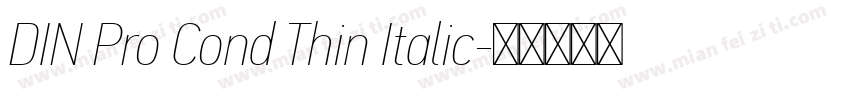 DIN Pro Cond Thin Italic字体转换